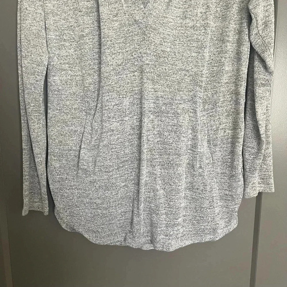 Banana Republic Womens Stretch V-Neck Long Sleeve Pullover Hoodie Gray Small - Picture 6 of 10